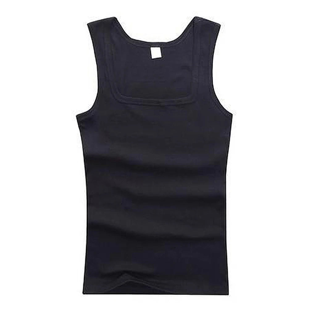 New Men's Pure Cotton Tight Vest Casual Sports Tank Tops Middle-aged Sleeveless Basic Tops Quick Drying Bodybuilding Vest