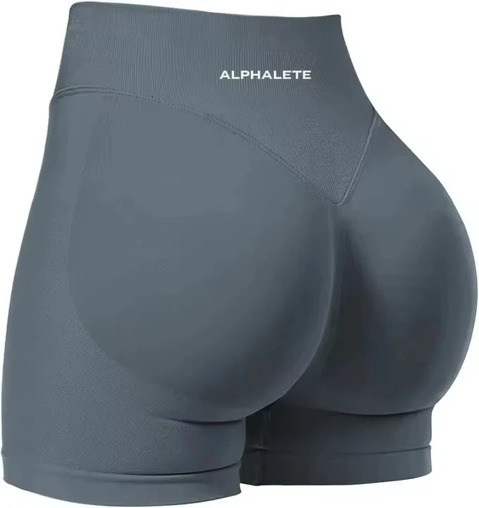 Alp Summer Gym Shorts Impact Shorts Ribbed Band Dyfne Yoga Shorts Seamless Scrunch Bum Workout Booty Stretch Running Fitness