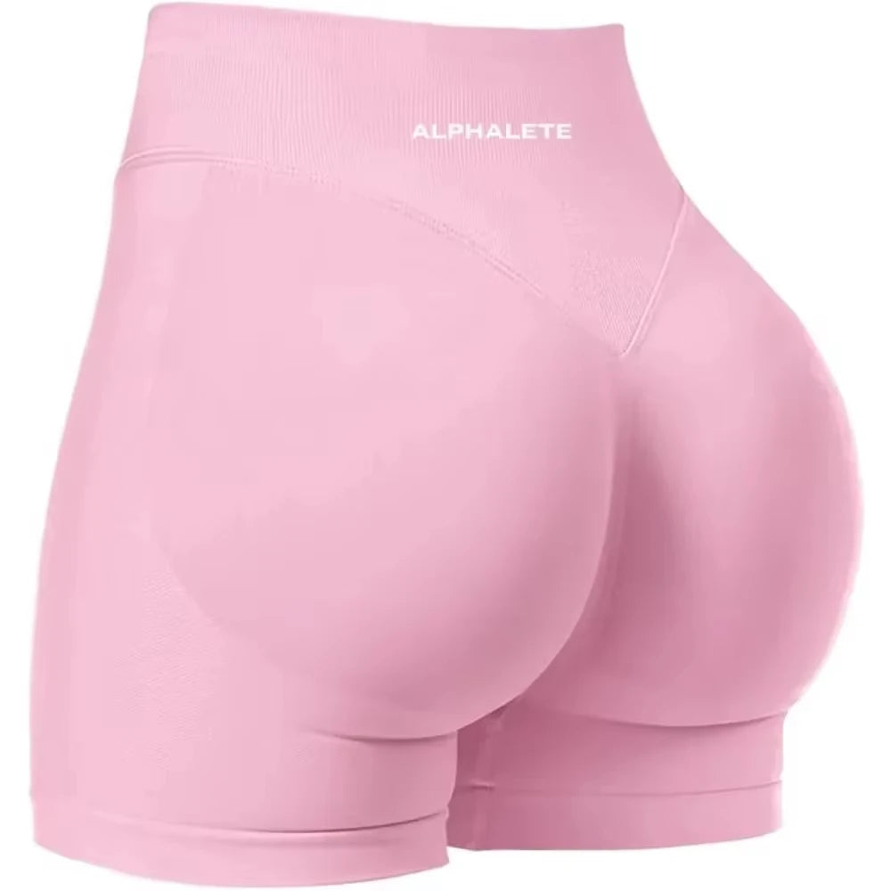 Alp Summer Gym Shorts Impact Shorts Ribbed Band Dyfne Yoga Shorts Seamless Scrunch Bum Workout Booty Stretch Running Fitness