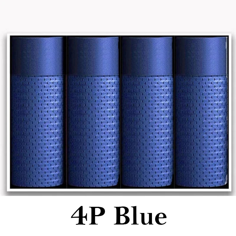 Alobee 4Pcs Bamboo wear Bamboo Boxer Short Men Microfiber Boxer Briefs Underwear Compression Stretch