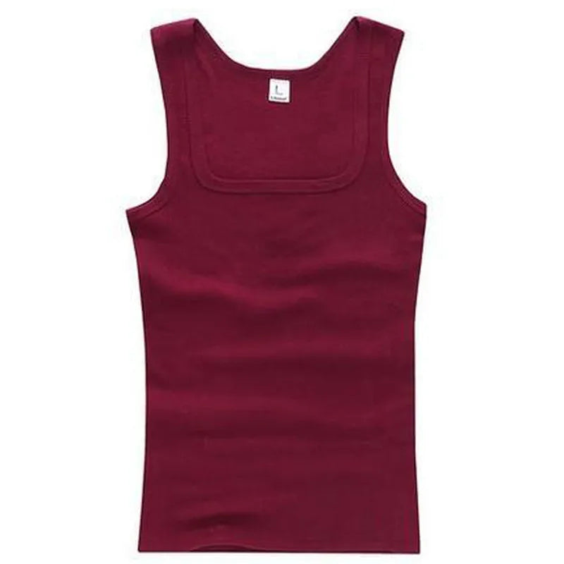 New Men's Pure Cotton Tight Vest Casual Sports Tank Tops Middle-aged Sleeveless Basic Tops Quick Drying Bodybuilding Vest
