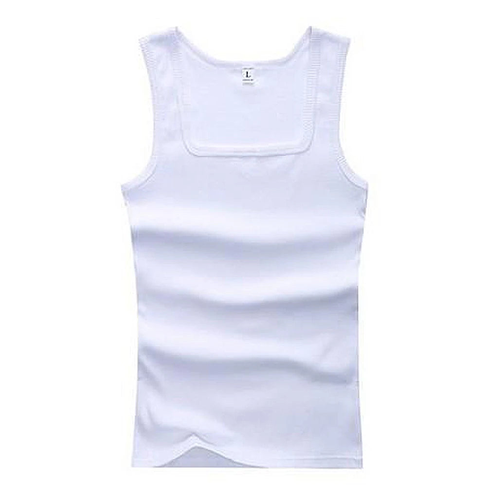 New Men's Pure Cotton Tight Vest Casual Sports Tank Tops Middle-aged Sleeveless Basic Tops Quick Drying Bodybuilding Vest